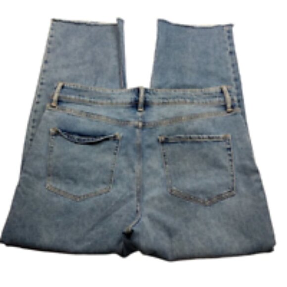 Wild Fable High Rise Straight Ankle Jeans Medium Wash 14 Distressed - Picture 2 of 9